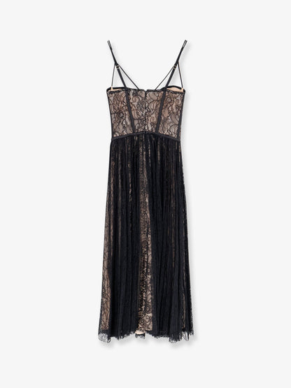 Elisabetta Franchi Events lace dress - Nero/Nude