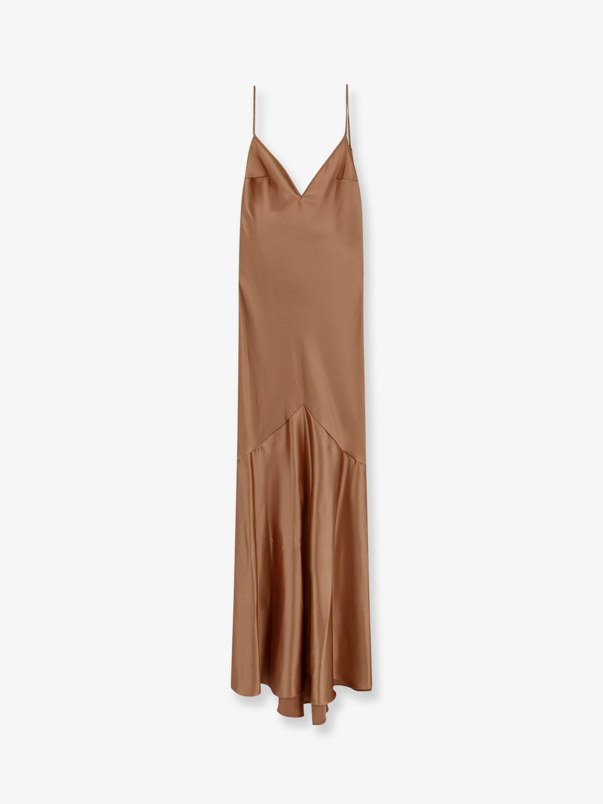 Elisabetta Franchi Daily satin long dress - Suede