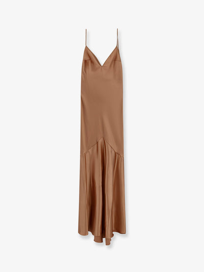 Elisabetta Franchi Daily satin long dress - Suede