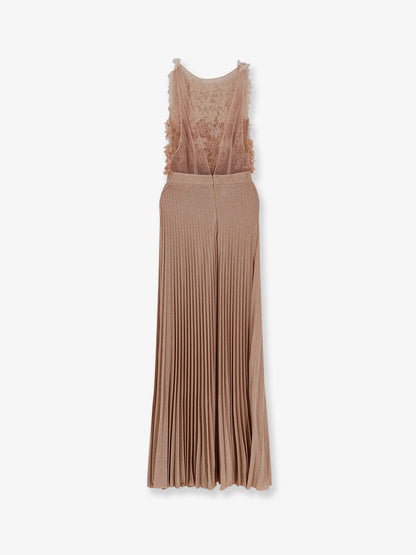 Elisabetta Franchi Red Carpet long dress - Carne/Burro