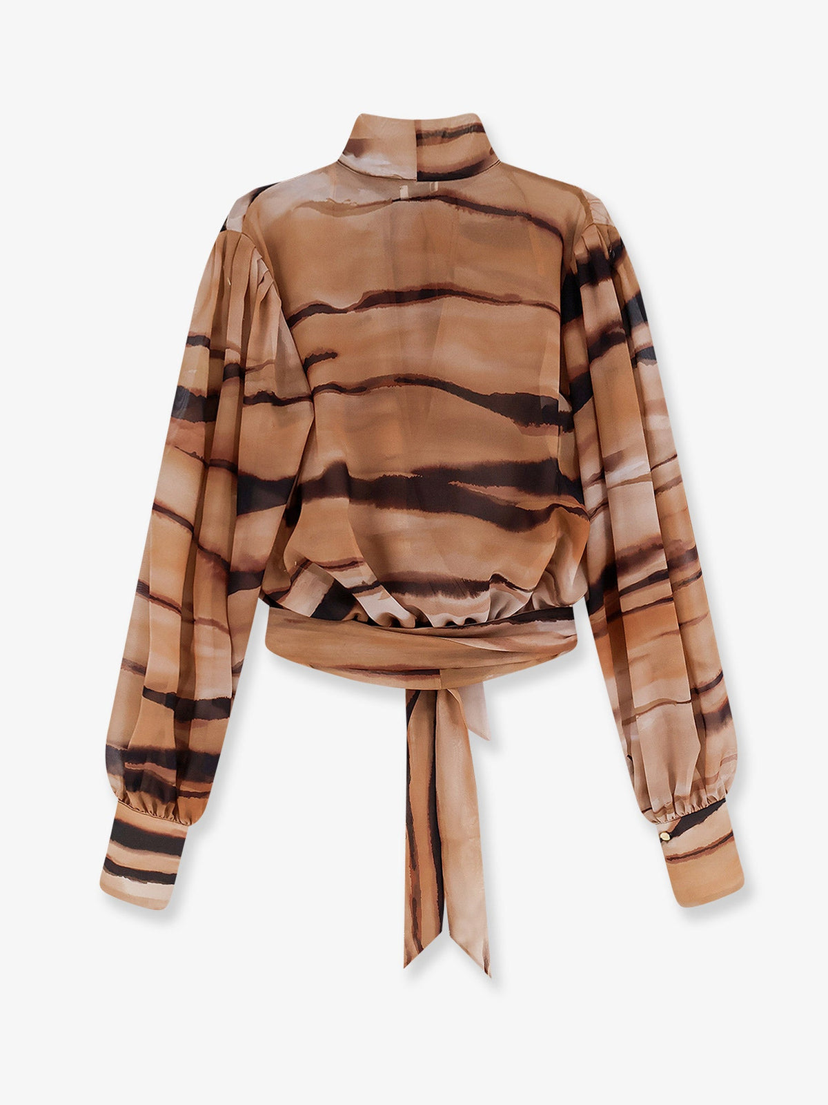 Elisabetta Franchi Shirt with animalier print - Cammello