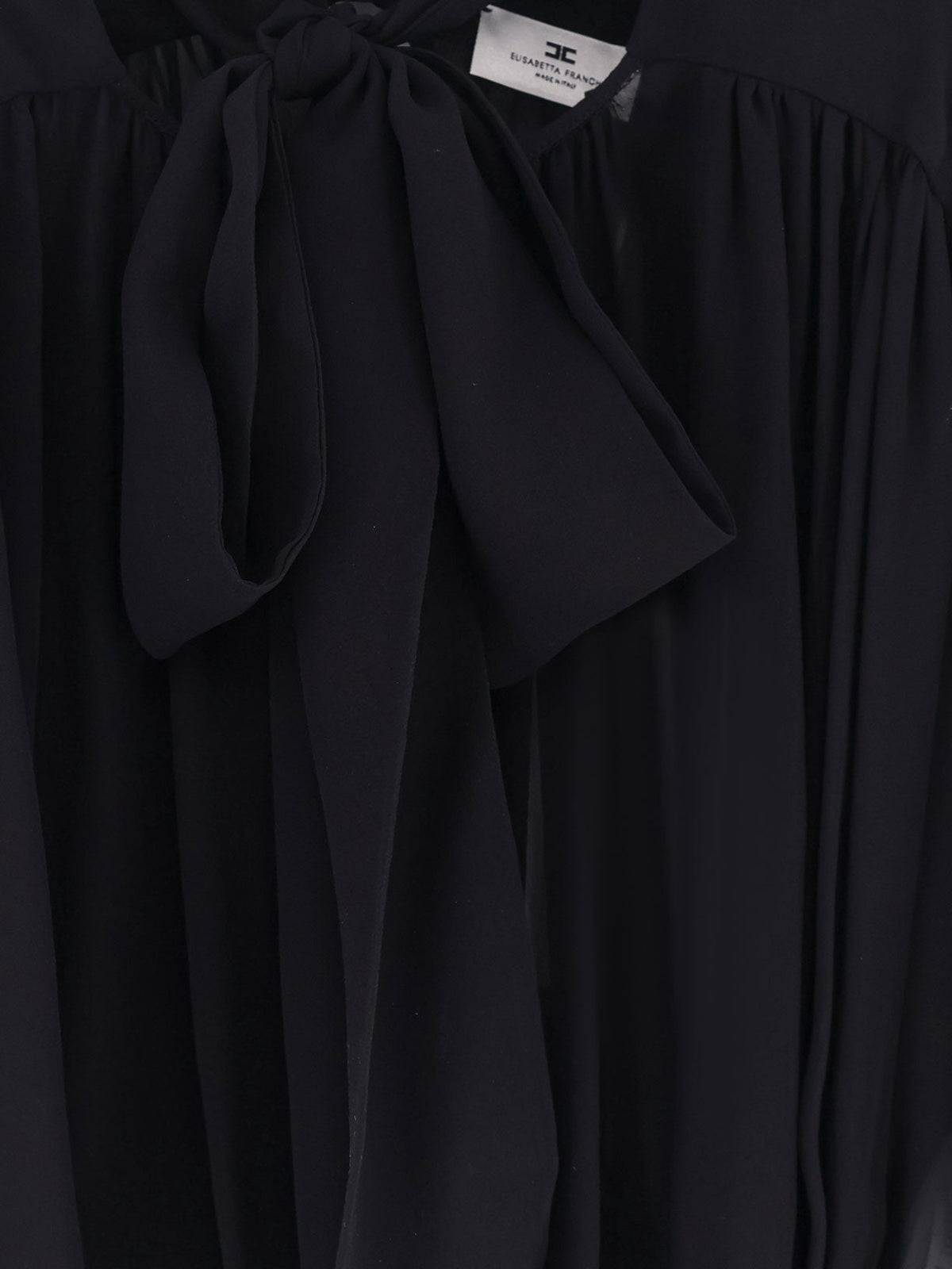 Elisabetta Franchi Silk shirt with body detail - Nero