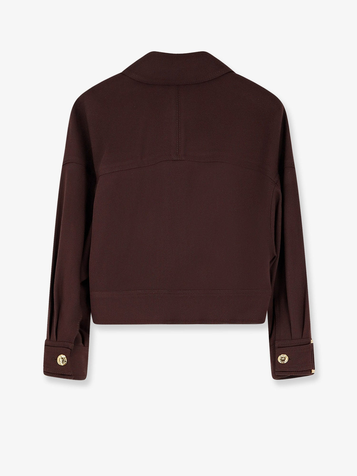 Elisabetta Franchi Cropped viscose jacket - Cacao