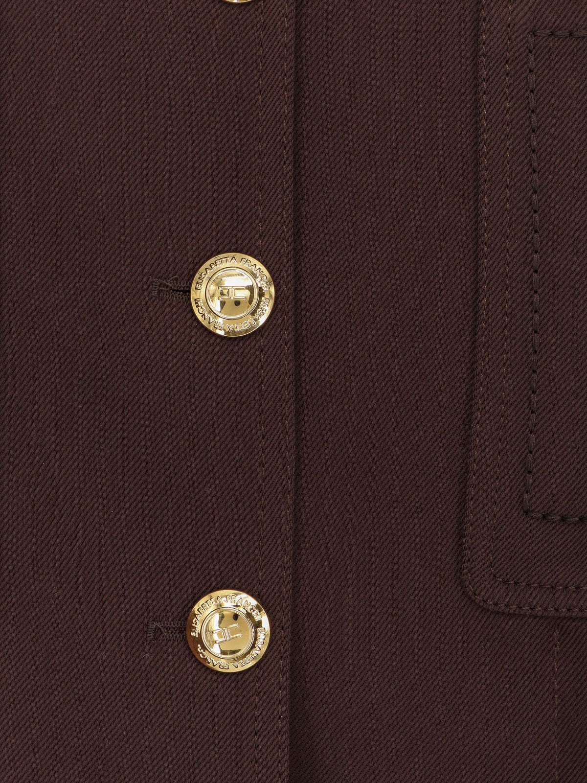 Elisabetta Franchi Cropped viscose jacket - Cacao