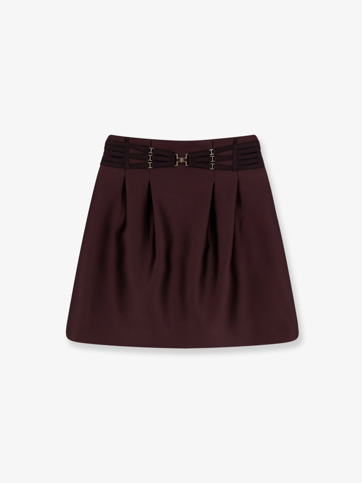 Elisabetta Franchi Satin mini skirt - Cacao
