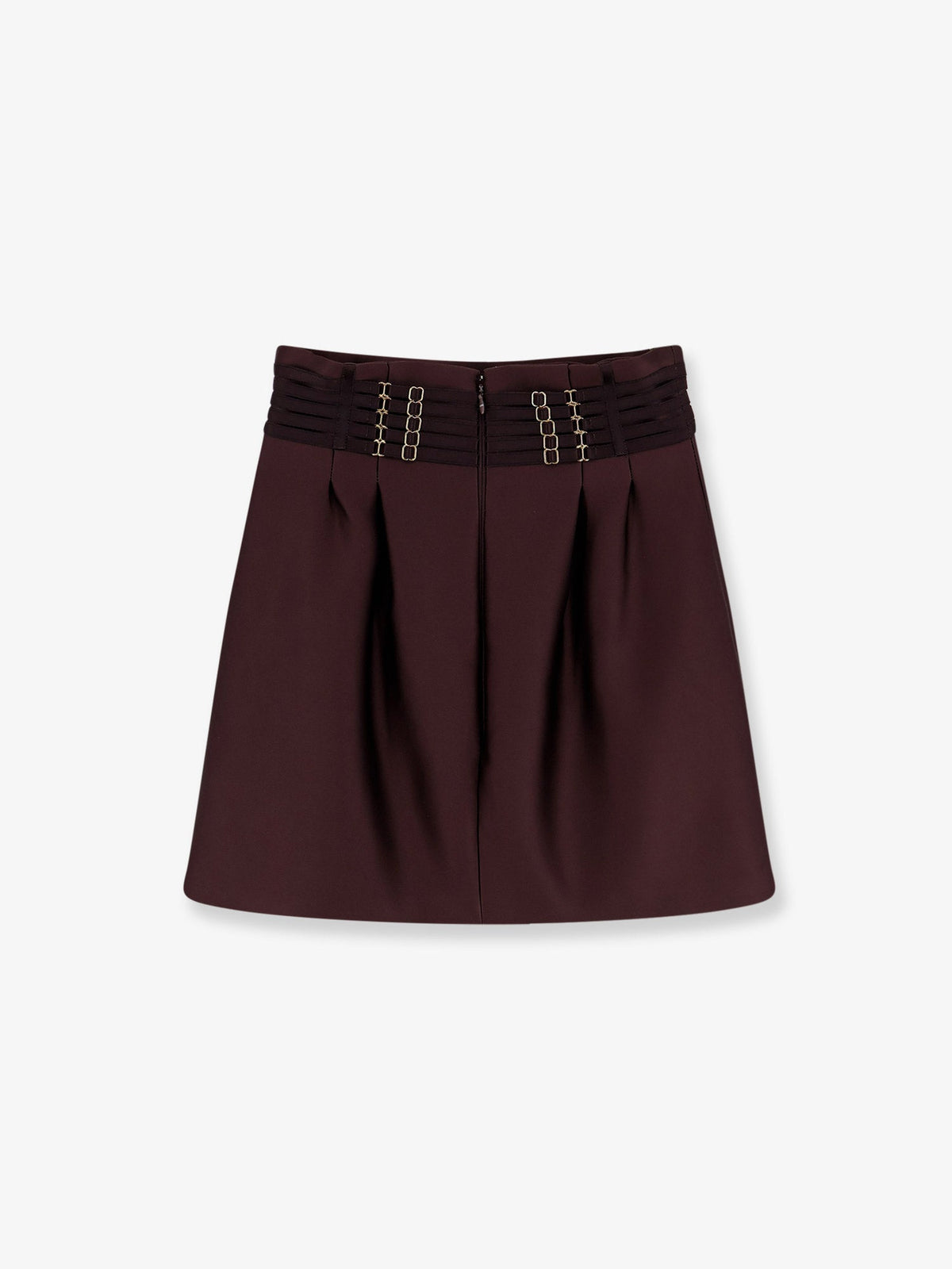 Elisabetta Franchi Satin mini skirt - Cacao