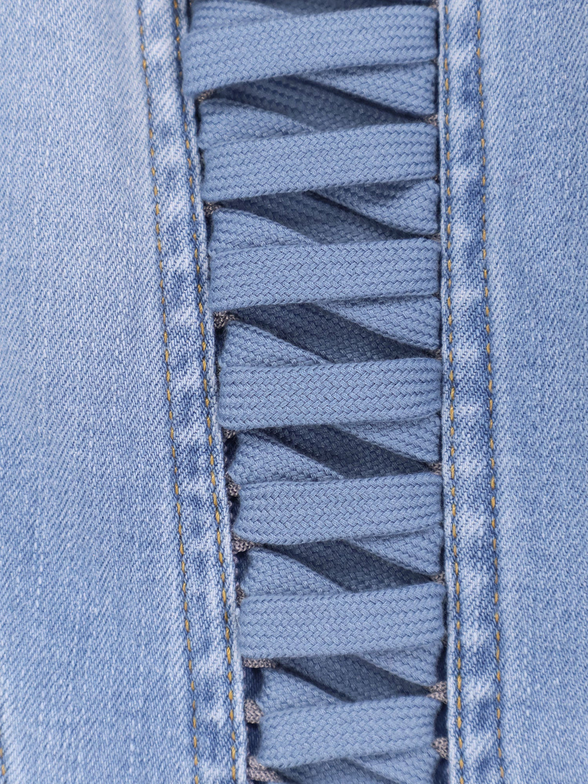 Elisabetta Franchi Urban denim bustier - Lightblue