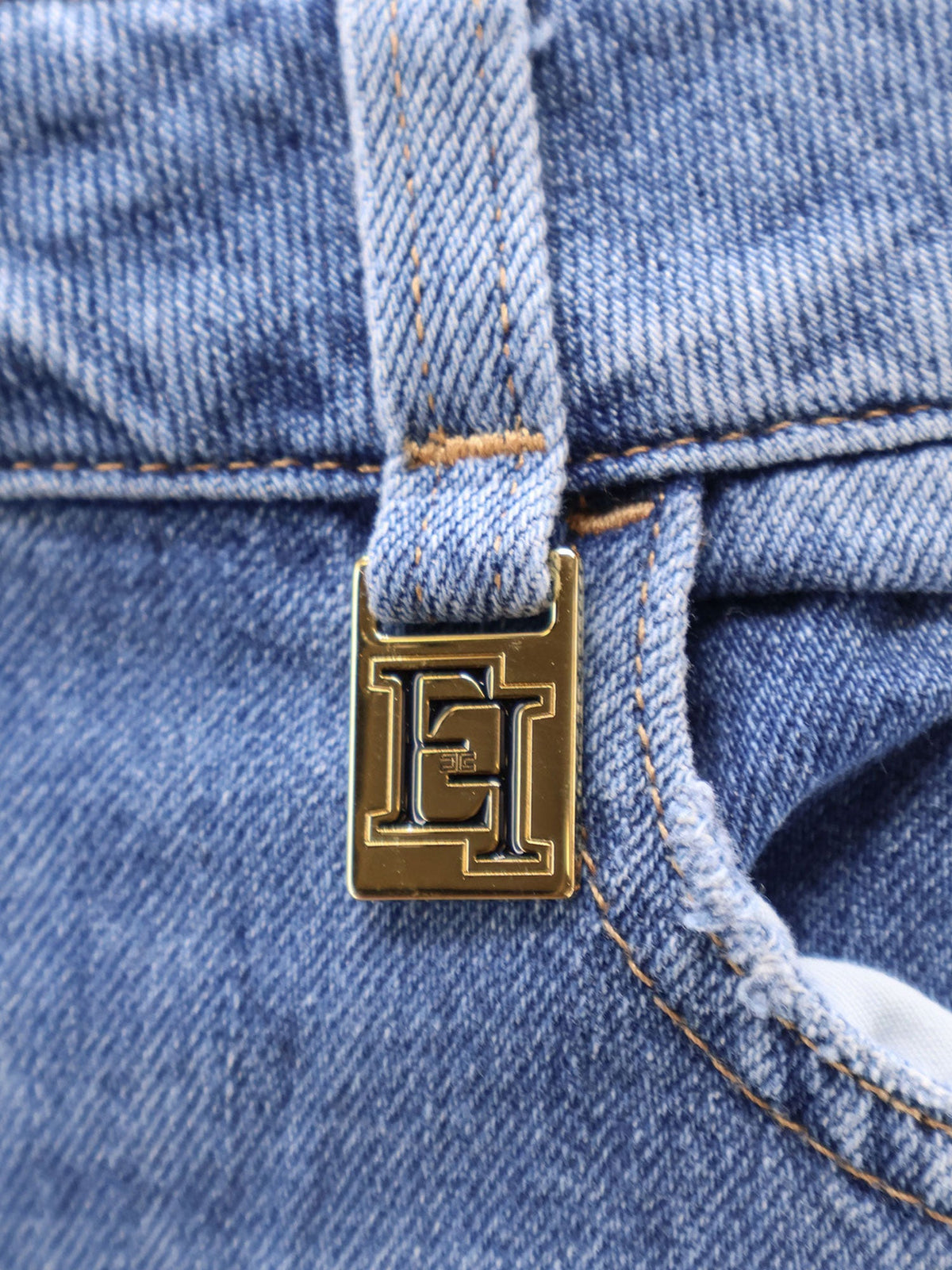Elisabetta Franchi Urban cotton jeans - Lightblue