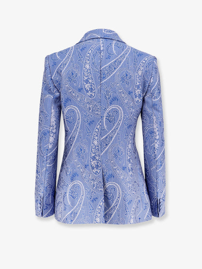 Etro Silk blend single-breasted blazer - Multicolore