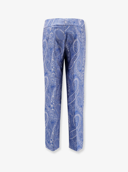 Etro Trousers with iconic print - Blu