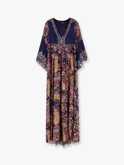 Etro Multicolor viscose long dress - Multicolore
