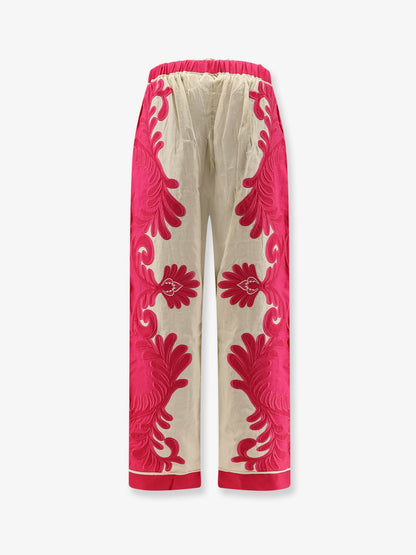 Farm Rio Linen and viscose blend trousers - Springarabescpink