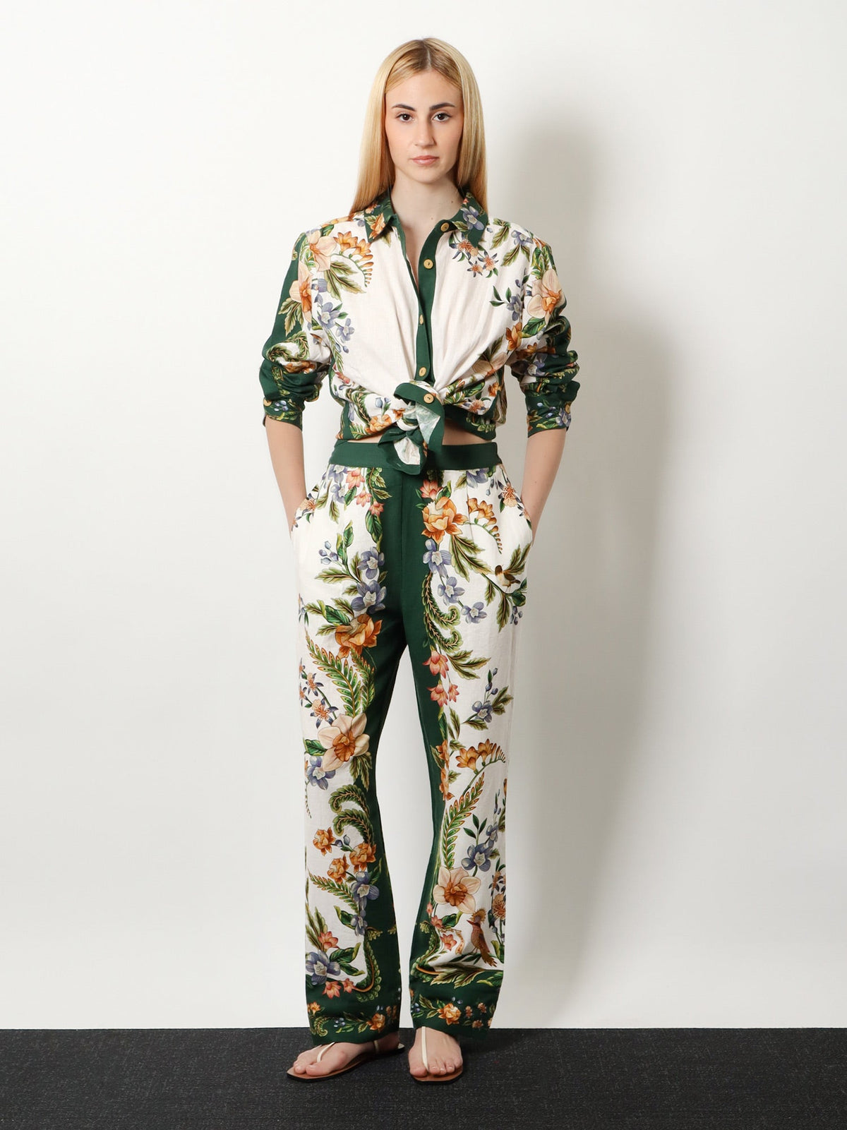 Farm Rio Lenzing™ Ecovero™ trousers - Naturesand
