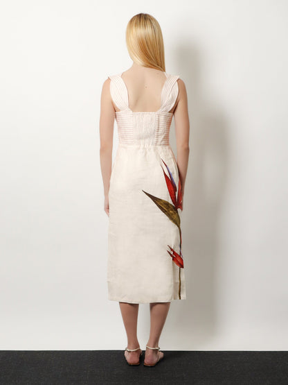 Farm Rio Strelizia linen dress - Strelitziasand