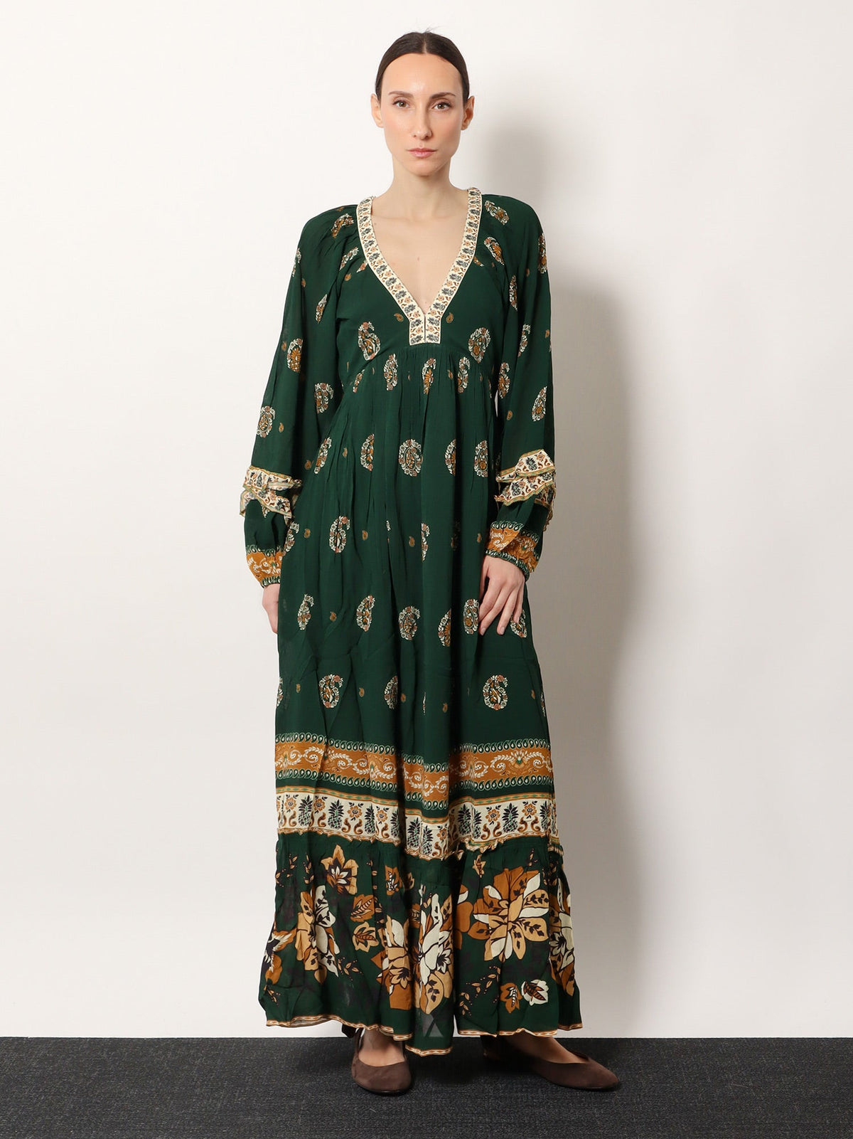 Farm Rio Ayla Maxi Dress - Ayla Green