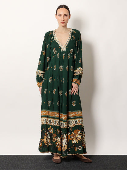 Farm Rio Ayla Maxi Dress - Ayla Green