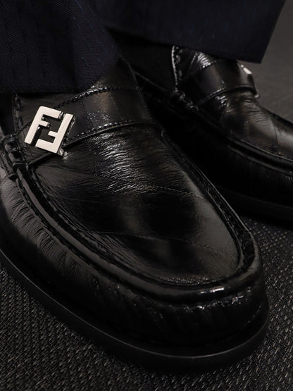 Fendi Missina leather loafers - Nero