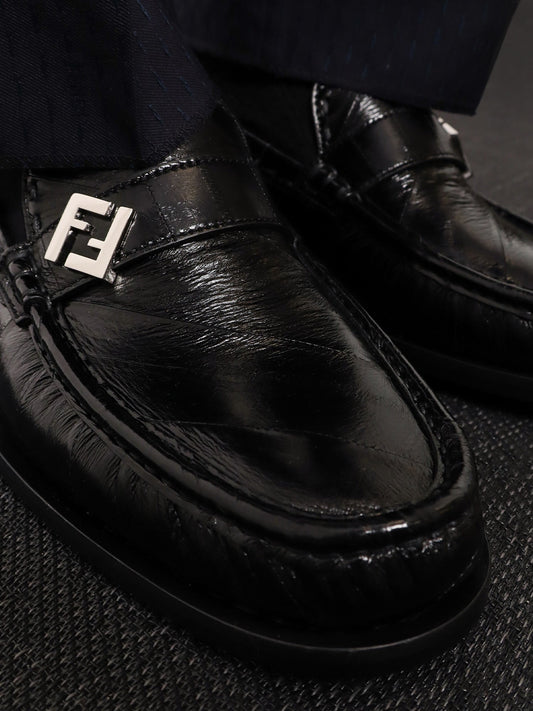 Fendi Missina leather loafers - Nero