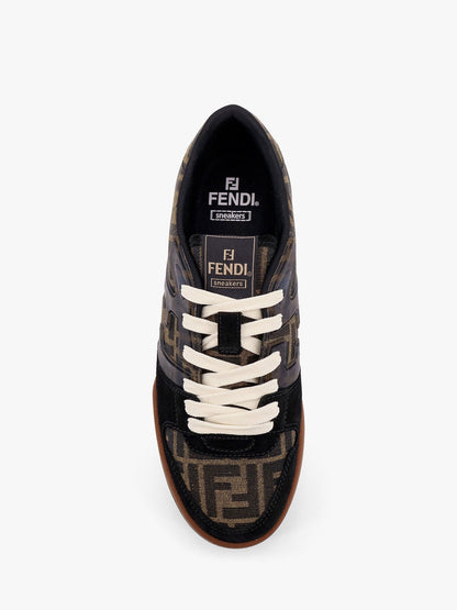 Fendi Fendi Match FF Jacquard Fabric and Suede sneakers - Nero+Tabacc.Nero+Ice