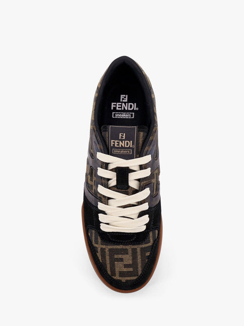 Fendi Fendi Match FF Jacquard Fabric and Suede sneakers - Nero+Tabacc.Nero+Ice