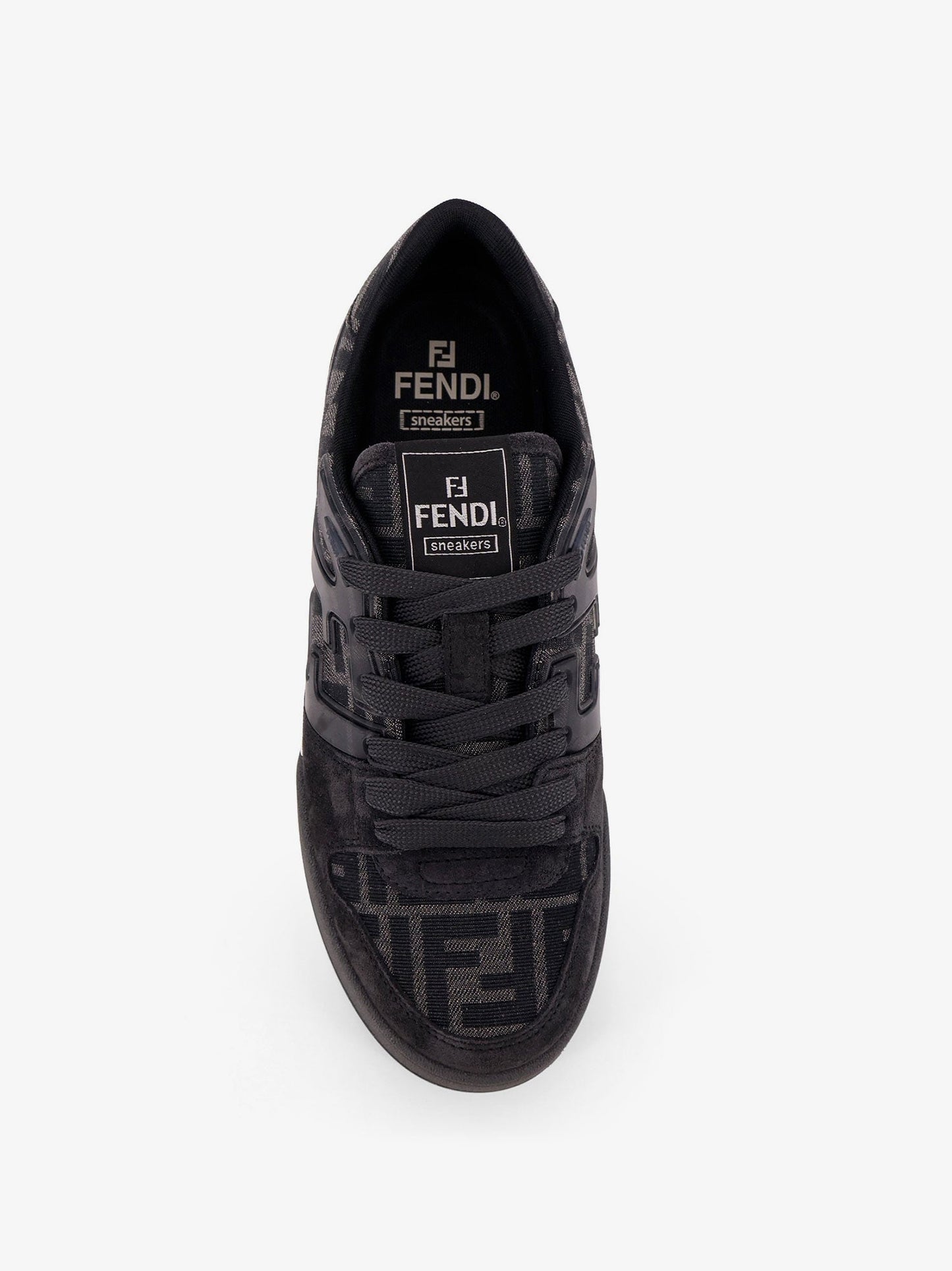 Fendi Match Leather Sneakers With Suede Inserts