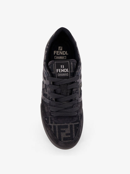 Fendi Match Leather Sneakers With Suede Inserts