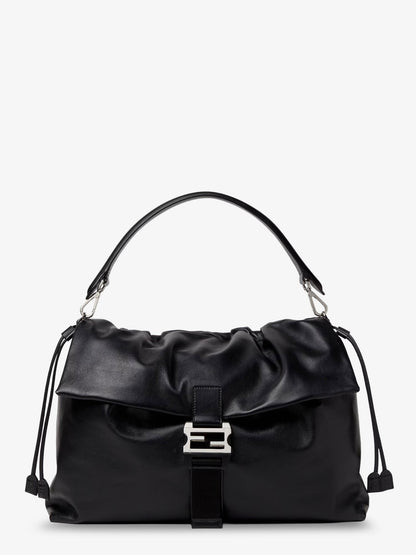 Fendi Fendi Flux Maxi Messenger leather crossbody bag - Nero+Palladio
