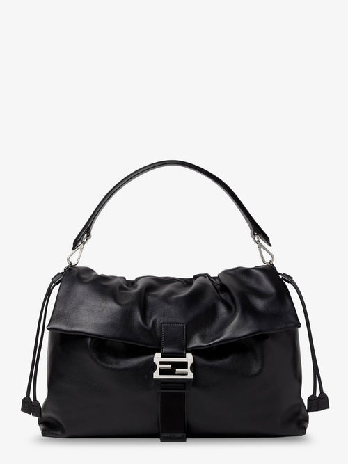 Fendi Fendi Flux Maxi Messenger leather crossbody bag - Nero+Palladio