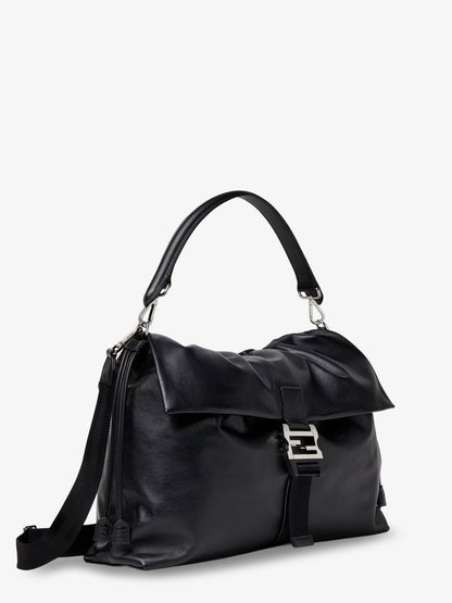 Fendi Fendi Flux Maxi Messenger leather crossbody bag - Nero+Palladio
