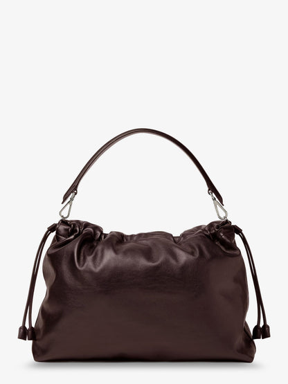 Fendi Fendi Flux Maxi Messenger leather shoulder bag - Chocolate+Palladio