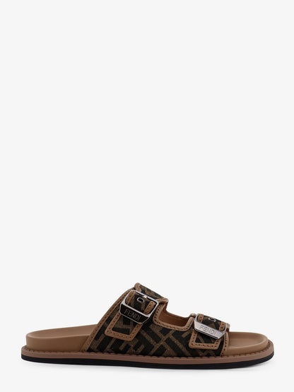 Fendi Feel Sandals In Ff Jacquard Fabric
