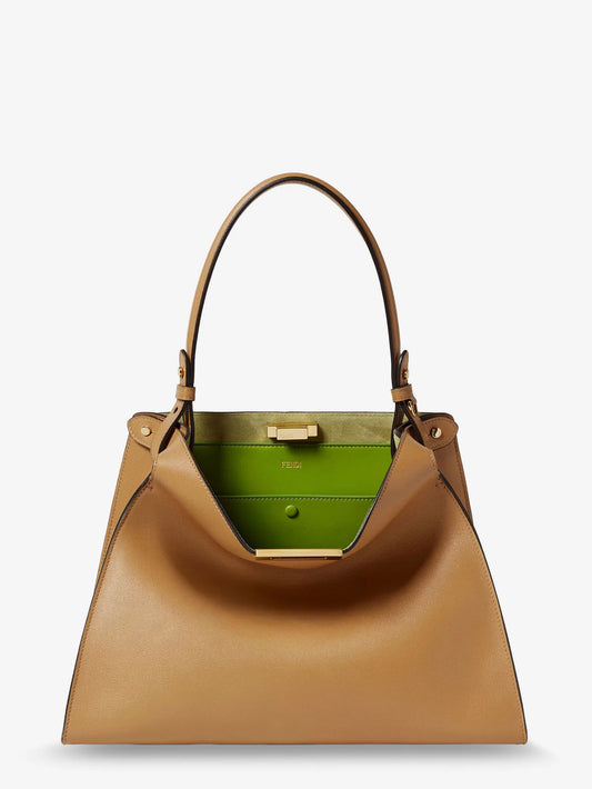 Fendi Fendi Way Medium Leather Shoulder Bag With Contrasting Lining
