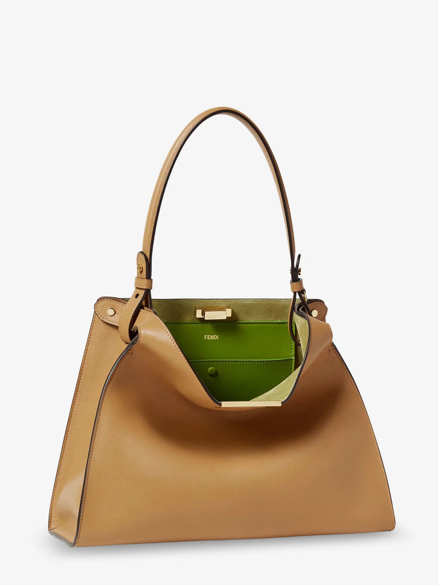 Fendi Fendi Way Medium Leather Shoulder Bag With Contrasting Lining