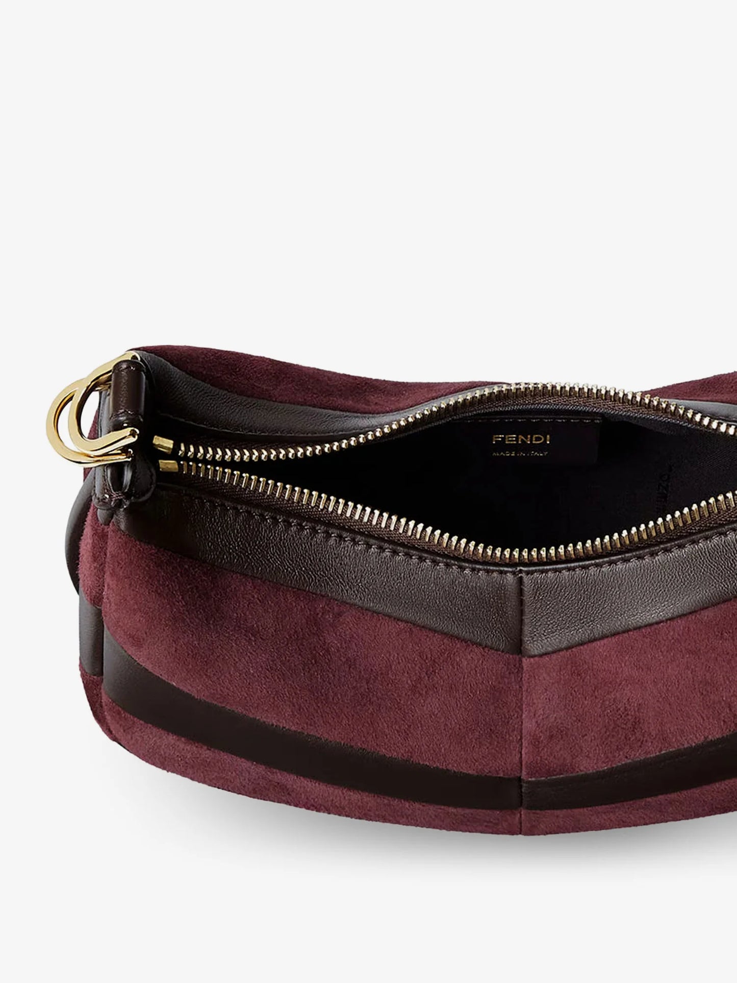 Fendi Fendigraphy Mini Leather Handbag With Metal Lettering Logo