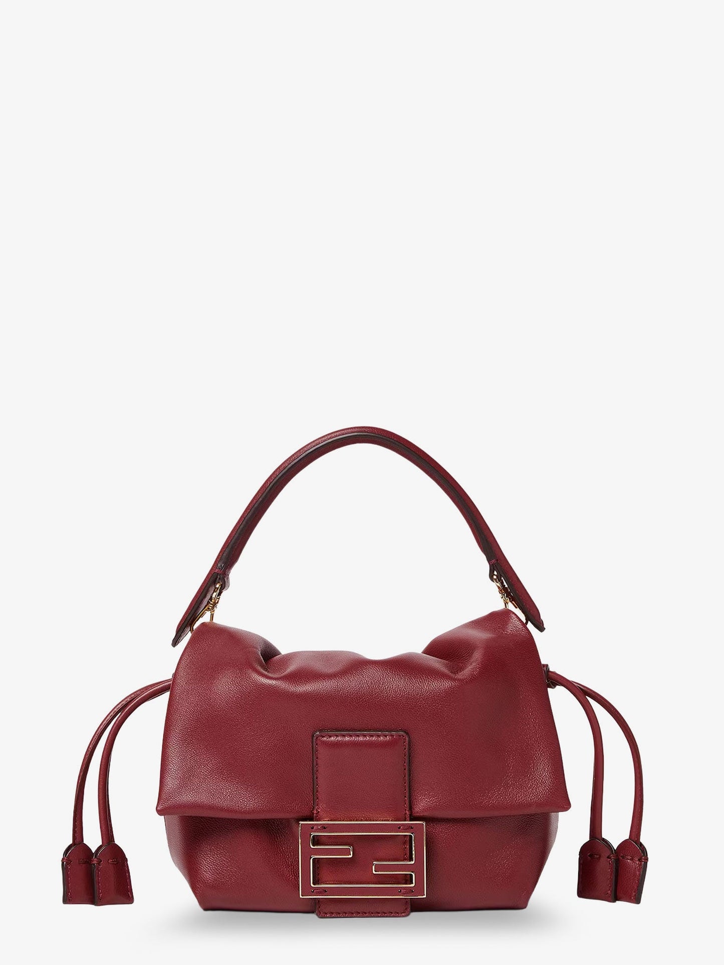 Fendi Mamma Baguette Small Leather Crossbody Bag