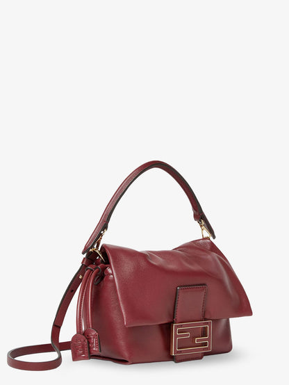 Fendi Mamma Baguette Small Leather Crossbody Bag