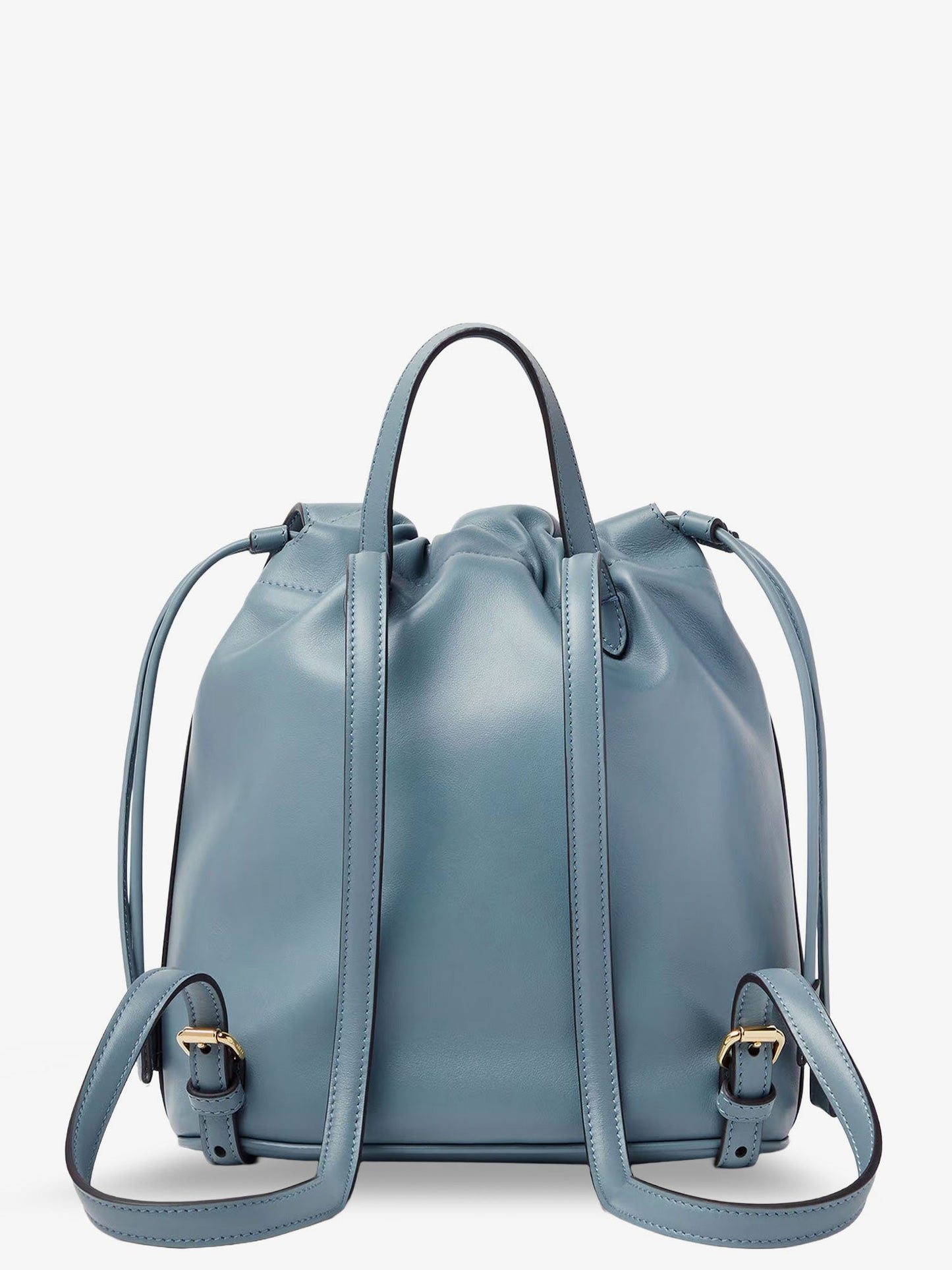 Fendi Leather Backpack With Metal Ff Logo Detail