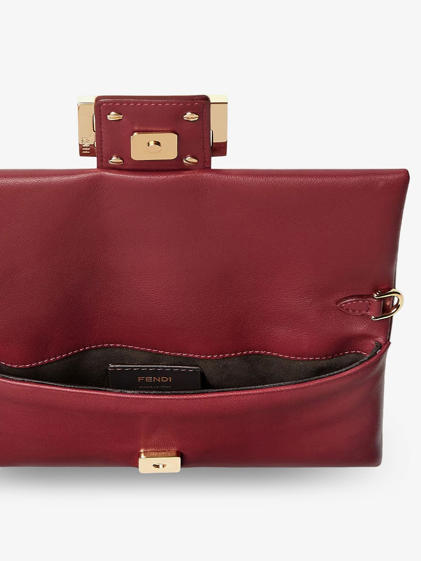 Fendi Mamma Baguette Leather Crossbody Bag