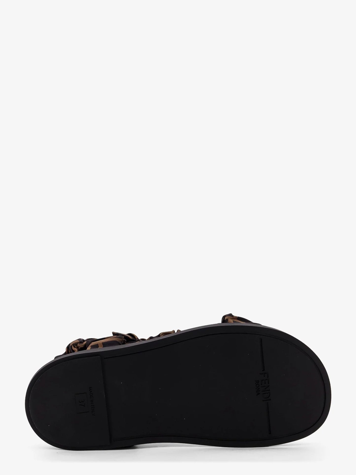 Fendi Feel Sandals In Elastic Satin With Ff Motif