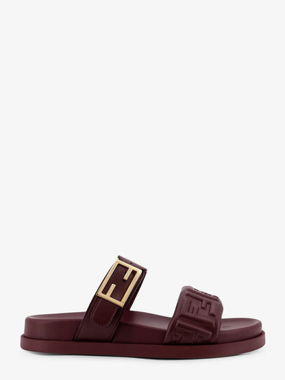 Fendi Fendi Feel Woven Rafia Flat Sandals