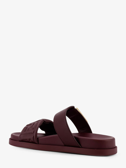 Fendi Fendi Feel Woven Rafia Flat Sandals