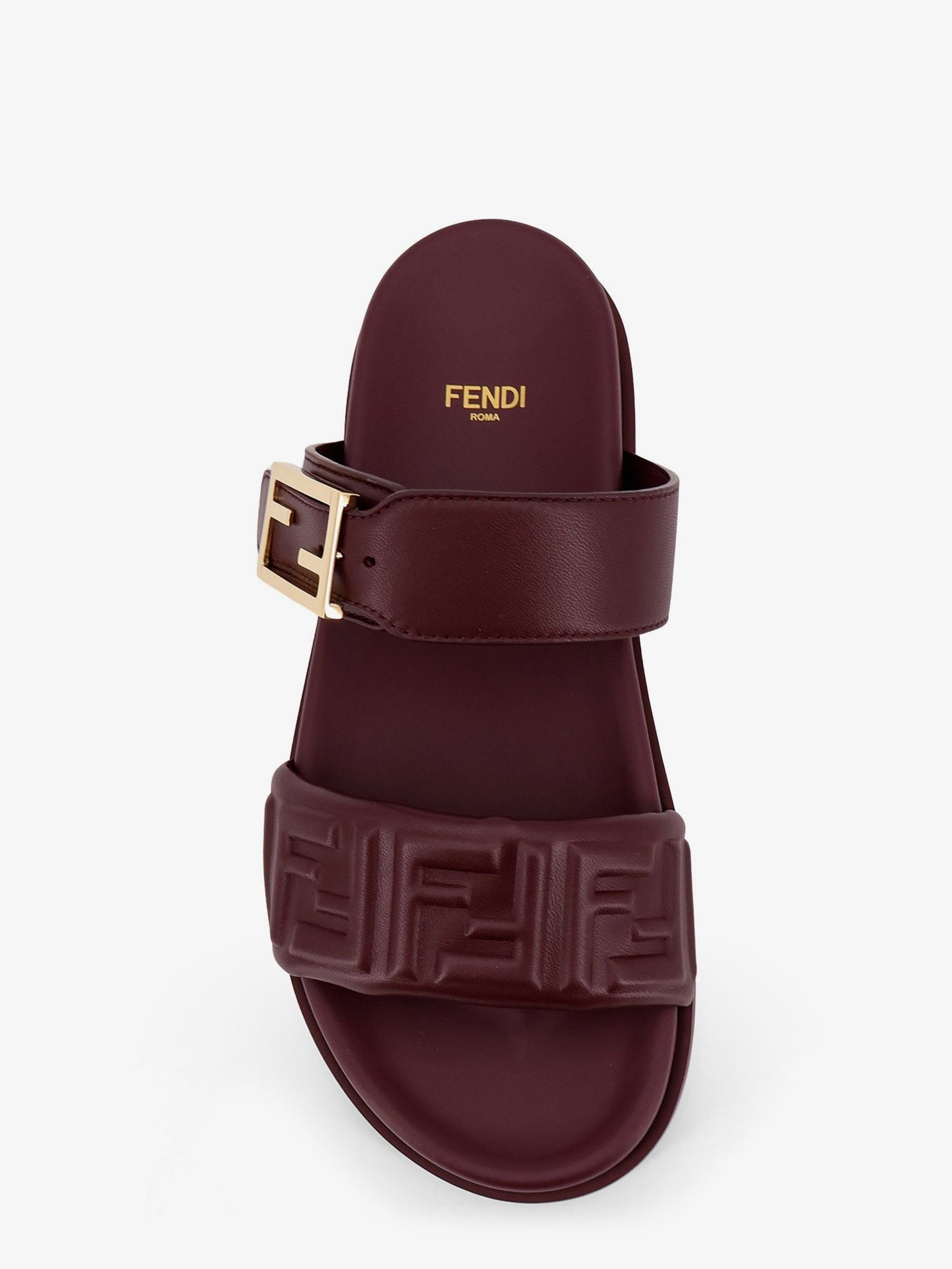 Fendi Fendi Feel Woven Rafia Flat Sandals