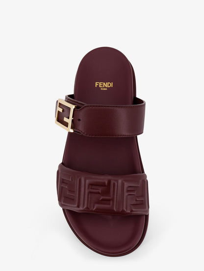 Fendi Fendi Feel Woven Rafia Flat Sandals