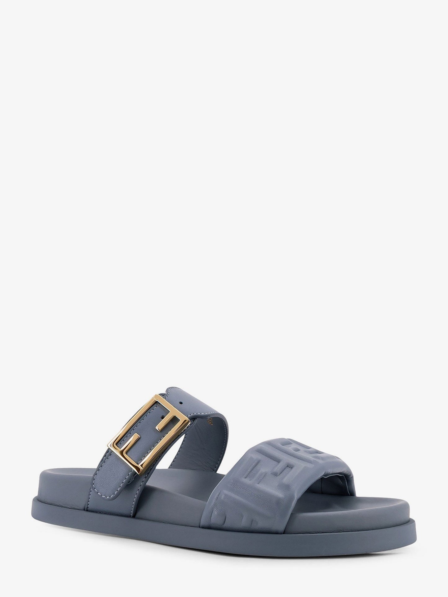 Fendi Fendi Feel Woven Rafia Flat Sandals