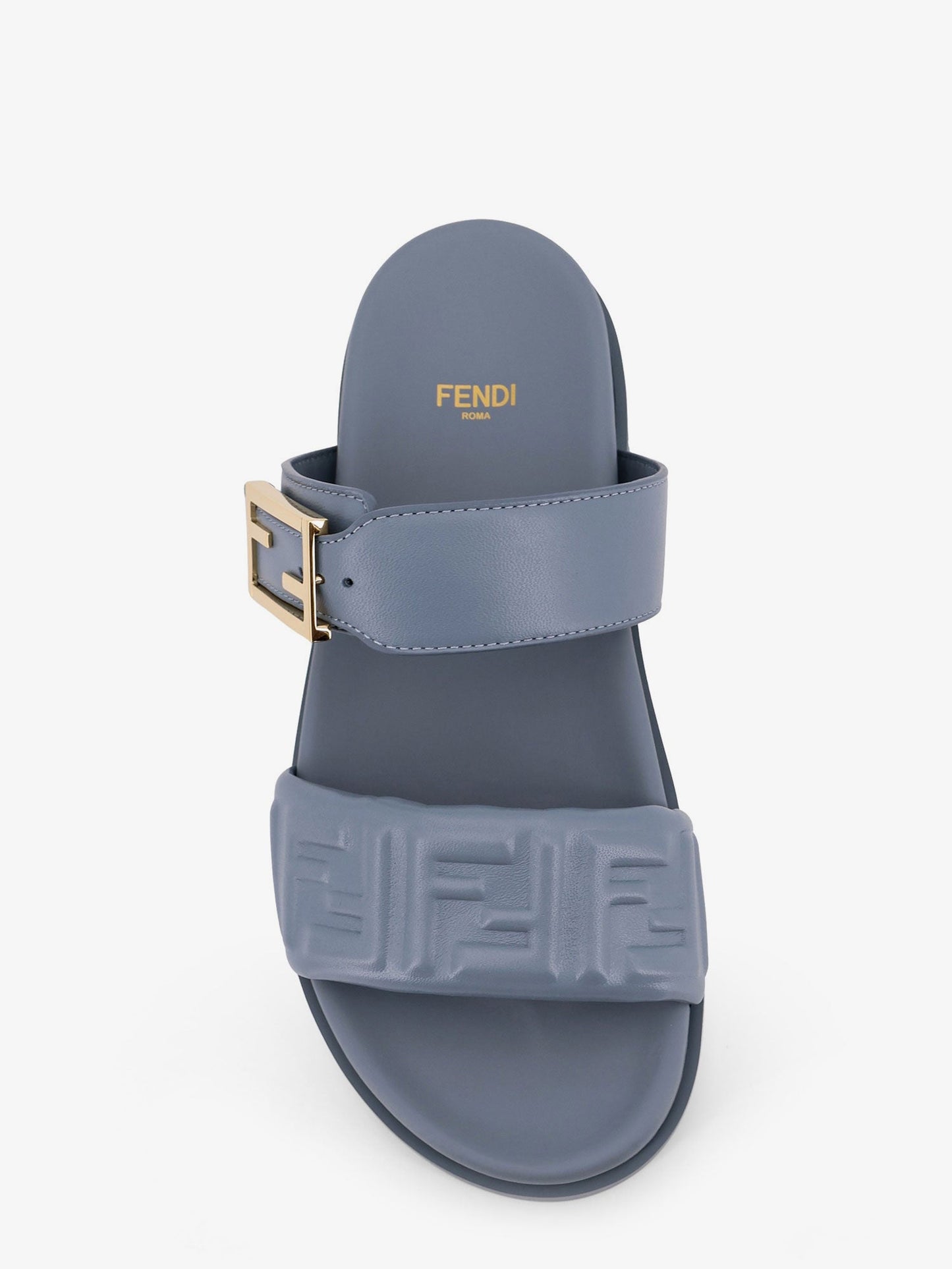 Fendi Fendi Feel Woven Rafia Flat Sandals