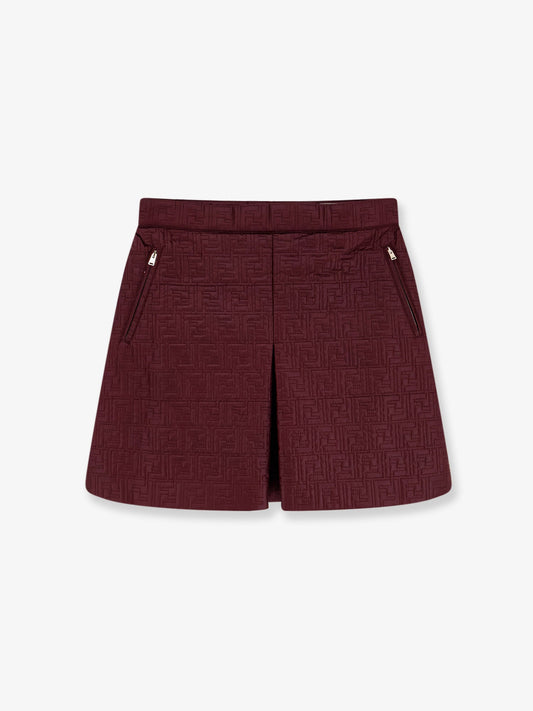 Fendi Quilted nylon mini skirt - Plum 26