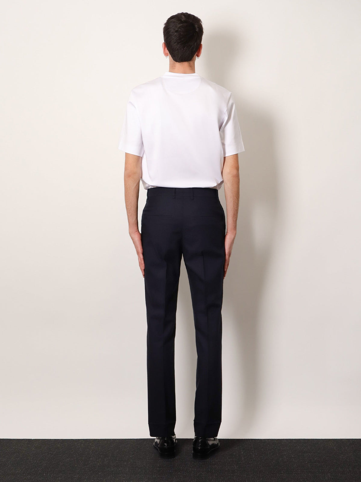 Fendi Trousers Wool Tonal Stitching - Abisso