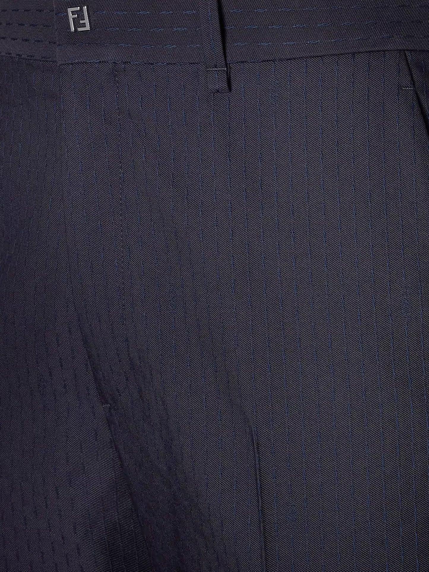 Fendi Trousers Wool Tonal Stitching