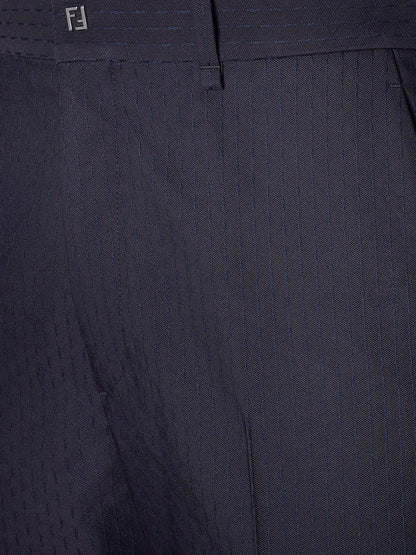 Fendi Trousers Wool Tonal Stitching