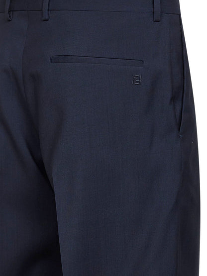 Fendi Virgin wool trousers - Dark Blu